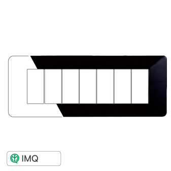 PLACCA PLASTICA 7P NERO - modello EV83702