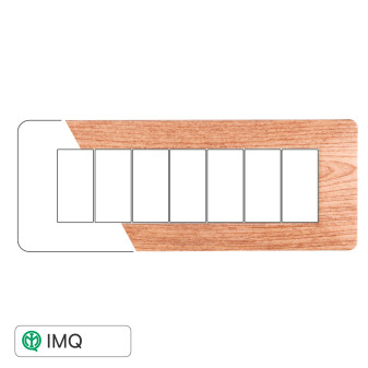 PLACCA PLASTICA 7P LEGNO CHIARO - modello EV83704