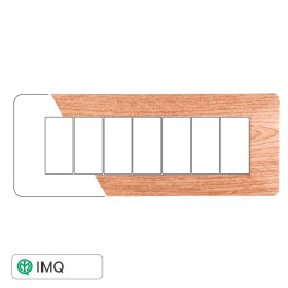 PLACCA PLASTICA 7P LEGNO CHIARO - modello EV83704