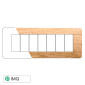 Immagine 1 - ETTROIT STARLIGHT PLACCA PLASTICA 7P LEGNO SCURO - Mod. EV83705 - Compatibile con Vimar PLANA