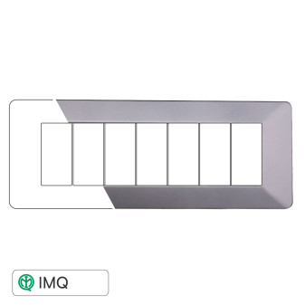 PLACCA PLASTICA 7P SILVER - modello EV83706