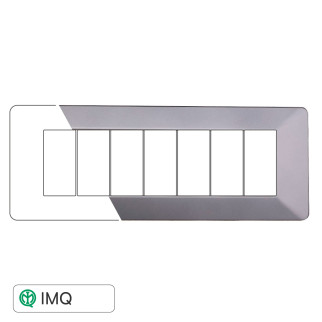 PLACCA PLASTICA 7P SILVER - modello EV83706