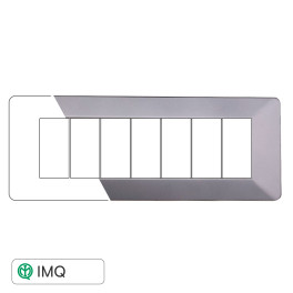 PLACCA PLASTICA 7P SILVER - modello EV83706