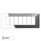 Immagine 1 - ETTROIT STARLIGHT PLACCA PLASTICA 7P ACCIAIO SCURO - Mod. EV83707 - Compatibile con Vimar PLANA