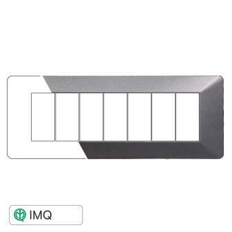 PLACCA PLASTICA 7P ACCIAIO SCURO - modello EV83707