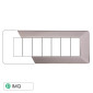 ETTROIT STARLIGHT PLACCA PLASTICA 7P TITANIO - Mod. EV83708 - Compatibile con Vimar PLANA