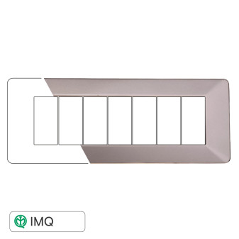 PLACCA PLASTICA 7P TITANIO - modello EV83708