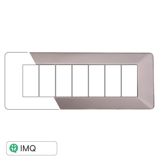 PLACCA PLASTICA 7P TITANIO - modello EV83708 PLACCA PLASTICA 7P TITANIO - modello EV83708