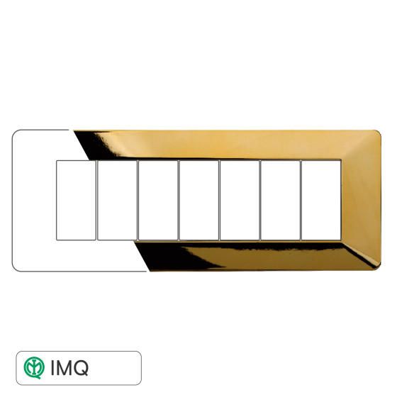 PLACCA PLASTICA 7P ORO LUCIDO - modello EV83712 PLACCA PLASTICA 7P ORO LUCIDO - modello EV83712