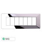 Immagine 1 - ETTROIT STARLIGHT PLACCA PLASTICA 7P CROMATO LUCIDO - Mod. EV83713 - Compatibile con Vimar PLANA