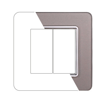 PLACCA VETRO 2P SILVER - modello EV84206