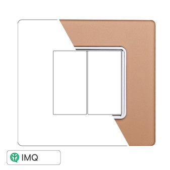 PLACCA VETRO 2P ORO - modello EV84211
