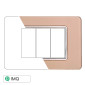 Immagine 1 - ETTROIT STARLIGHT PLACCA VETRO 3P ORO - Mod. EV84311 - Compatibile con Vimar PLANA