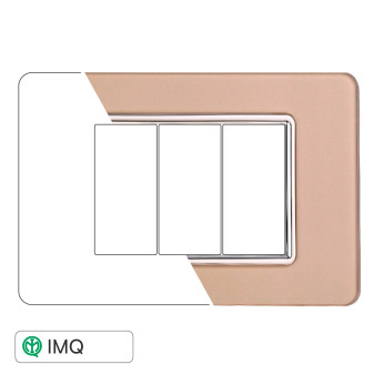 PLACCA VETRO 3P ORO - modello EV84311