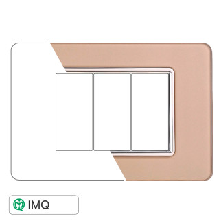 PLACCA VETRO 3P ORO - modello EV84311