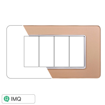 PLACCA VETRO 4P ORO - modello EV84411
