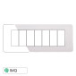 Immagine 1 - ETTROIT STARLIGHT PLACCA VETRO 7P BIANCO - Mod. EV84601 - Compatibile con Vimar PLANA