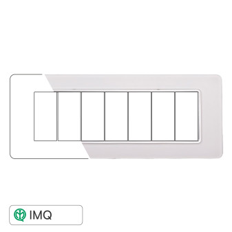 PLACCA VETRO 7P BIANCO - modello EV84601