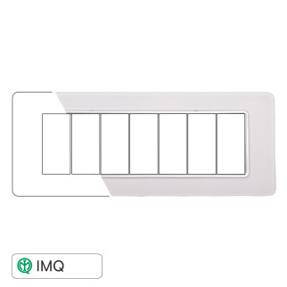 PLACCA VETRO 7P BIANCO - modello EV84601