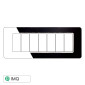 Immagine 1 - ETTROIT STARLIGHT PLACCA VETRO 7P NERO - Mod. EV84602 - Compatibile con Vimar PLANA