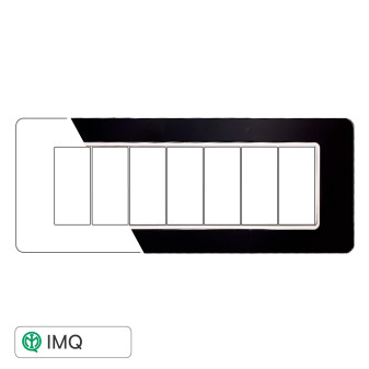 PLACCA VETRO 7P NERO - modello EV84602