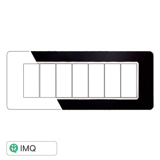 PLACCA VETRO 7P NERO - modello EV84602