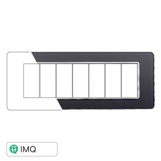 PLACCA VETRO 7P ACCIAIO SCURO - modello EV84610
