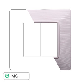 PLACCA 2P BIANCO SATINATO - modello EV85201