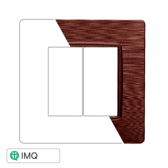PLACCA 2P BRONZO SATINATO - modello EV85210
