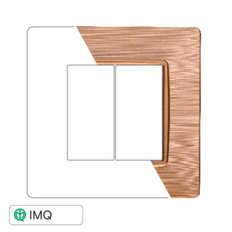 PLACCA 2P ORO SATINATO - modello EV85211