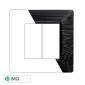 ETTROIT STARLIGHT PLACCA PLASTICA 2P NERO SATINATO - Mod. EV85214 - Compatibile con Vimar PLANA