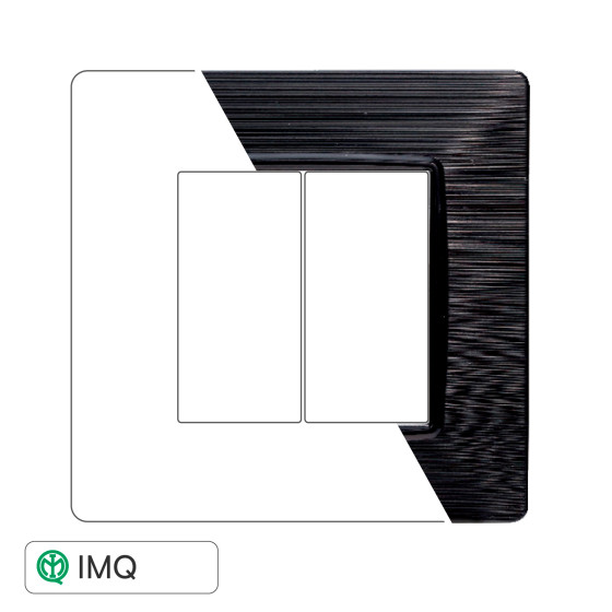 PLACCA 2P NERO SATINATO - modello EV85214 PLACCA 2P NERO SATINATO - modello EV85214
