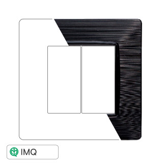 PLACCA 2P NERO SATINATO - modello EV85214