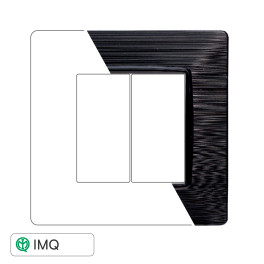 PLACCA 2P NERO SATINATO - modello EV85214
