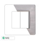 Immagine 1 - ETTROIT STARLIGHT PLACCA PLASTICA 2P SILVER SATINATO - Mod. EV85215 - Compatibile con Vimar PLANA