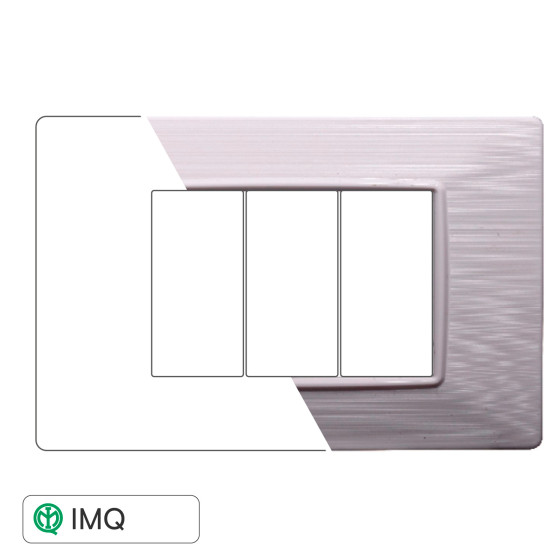 PLACCA 3P BIANCO SATINATO - modello EV85301 PLACCA 3P BIANCO SATINATO - modello EV85301
