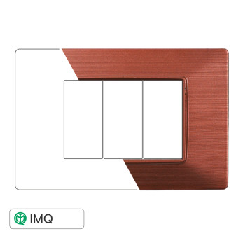 PLACCA 3P BRONZO SATINATO - modello EV85310