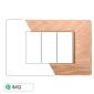 Immagine 1 - ETTROIT STARLIGHT PLACCA PLASTICA 3P ORO SATINATO - Mod. EV85311 - Compatibile con Vimar PLANA