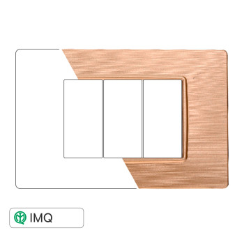 PLACCA 3P ORO SATINATO - modello EV85311