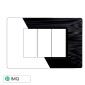 Immagine 1 - ETTROIT STARLIGHT PLACCA PLASTICA 3P NERO SATINATO - Mod. EV85314 - Compatibile con Vimar PLANA