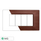 Immagine 1 - ETTROIT STARLIGHT PLACCA PLASTICA 4P BRONZO SATINATO - Mod. EV85410 - Compatibile con Vimar PLANA