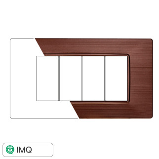 PLACCA 4P BRONZO SATINATO - modello EV85410