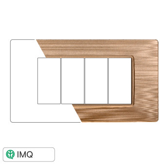 PLACCA 4P ORO SATINATO - modello EV85411