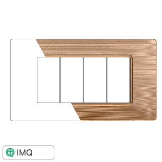 PLACCA 4P ORO SATINATO - modello EV85411