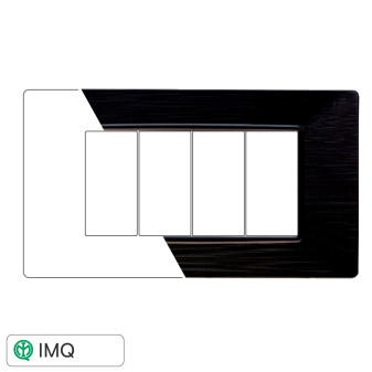 PLACCA 4P NERO SATINATO - modello EV85414