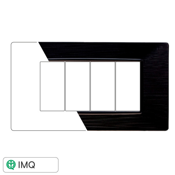 PLACCA 4P NERO SATINATO - modello EV85414 PLACCA 4P NERO SATINATO - modello EV85414