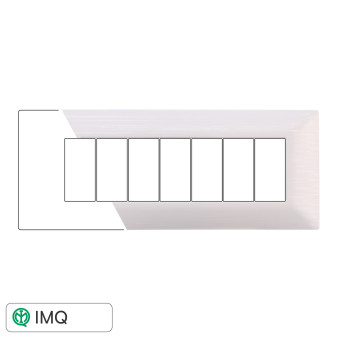 PLACCA 7P BIANCO SATINATO - modello EV85601