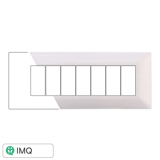 PLACCA 7P BIANCO SATINATO - modello EV85601 PLACCA 7P BIANCO SATINATO - modello EV85601