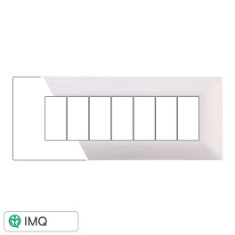 PLACCA 7P BIANCO SATINATO - modello EV85601