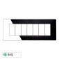 Immagine 1 - ETTROIT STARLIGHT PLACCA PLASTICA 7P NERO SATINATO - Mod. EV85614 - Compatibile con Vimar PLANA